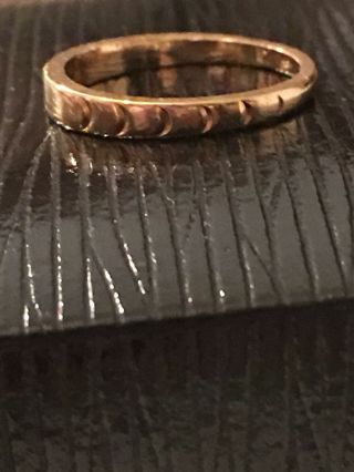 Antique 14 K Gold Small Graduated Band Ring Vtg Size 4 5