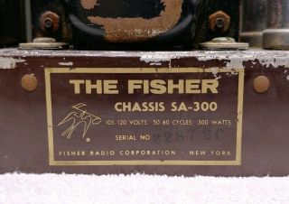 Fisher SA - 300 EL34 Vintage Stereo Tube Amplifier 2