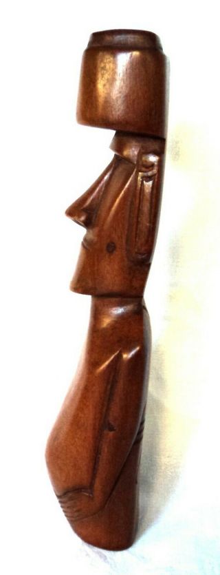 RAPA NUI MOAI KAVAKAVA WOODEN FIGURE EASTER ISLAND CHILE VINTAGE 18 CM 109 GR 2