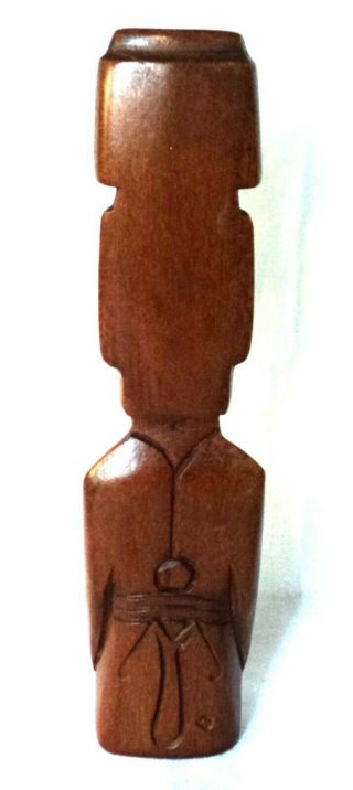 RAPA NUI MOAI KAVAKAVA WOODEN FIGURE EASTER ISLAND CHILE VINTAGE 18 CM 109 GR 3