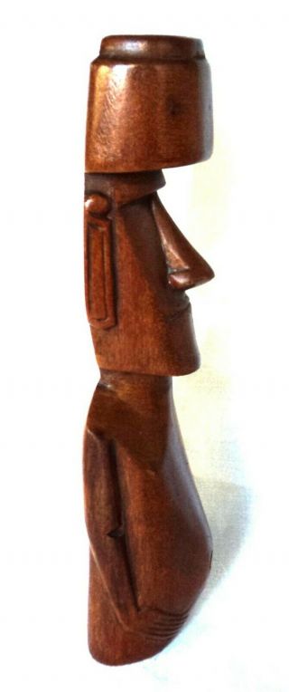 RAPA NUI MOAI KAVAKAVA WOODEN FIGURE EASTER ISLAND CHILE VINTAGE 18 CM 109 GR 5