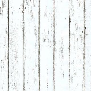 Haokhome 61027 Vintage Woods Panel Wallpaper Rolls White/grey Trees Kitchen Wall