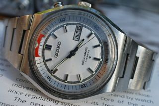 Seiko Bellmatic 4006 6040 Automatic Alarm Gents Vintage Watch C1970 - Needs Bezel
