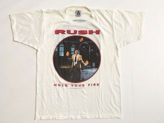 Vintage 1987 Rush Hold Your Fire Tour Concert Xl T Shirt.