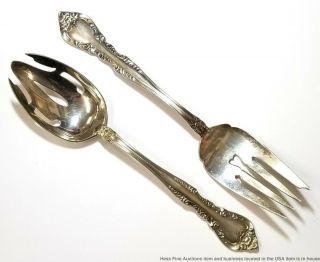 Gorham Sterling Silver Alencon Lace Tablespoon Cold Meat Fork Serving Flatware