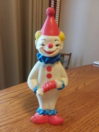 Vintage ‘60s Sun Rubber Company Clown Squeaky Baby Toy - Squeaker