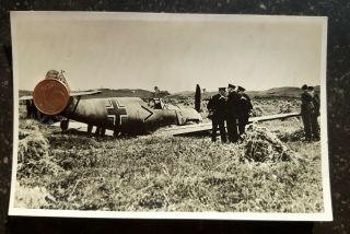 Wwii Battle Of England Ko Germany Luftwaffe Me 109 Plane Plane Photo Postcard Rr