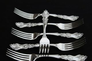 Moselle (1906 - 1956) Silver Plate Set Of (6) Dinner Forks 7 1/2 Inch