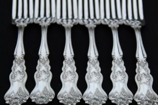 MOSELLE (1906 - 1956) SILVER PLATE SET OF (6) DINNER FORKS 7 1/2 INCH 3