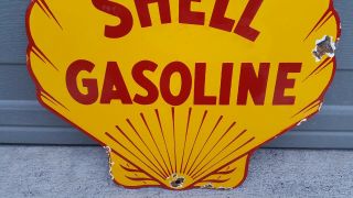 VINTAGE SHELL GASOLINE 11 3/4 