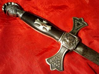 Mystic Rooster Rare Ames Antique Civil War Knights Templar Sword Masonic History