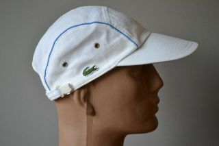 Rare Mens Lacoste Vintage 5 Panel Cap Hat Size 2 France 80 - 90`