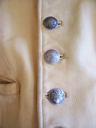 Vintage Double RL Ralph Lauren Men ' s (M) Deerskin Leather Button Vest 1980 ' s 5
