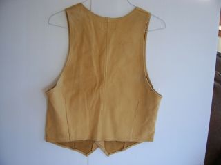 Vintage Double RL Ralph Lauren Men ' s (M) Deerskin Leather Button Vest 1980 ' s 7