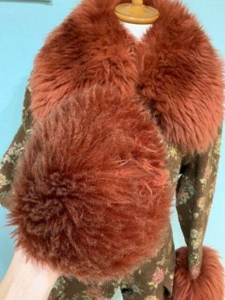 Final price RARE Vintage 90s Vivienne Westwood RED LABEL Floral Fur Trim Coat 5