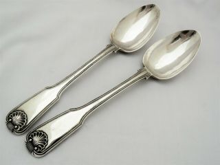 CHINESE EXPORT SILVER SERVING / TABLE SPOONS - LONDON 1830 6