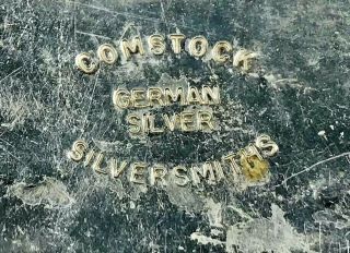 COMSTOCK SILVERSMITHS Vintage Rodeo German Silver Calf Roping belt buckle 3