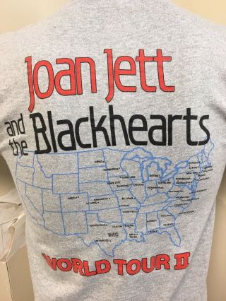 Vintage Joan Jett And The Blackhearts World Tour T Shirt Sz Small 1983 6