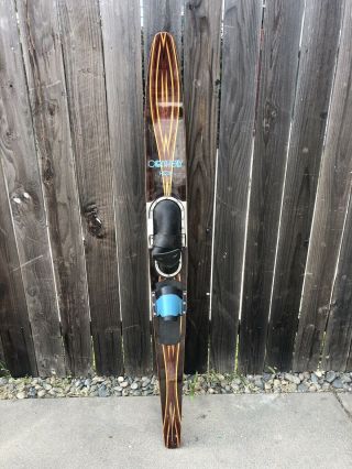 Rare Vintage Wood Inlay Connelly Hook Water Ski 65 " No Fin