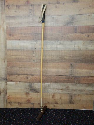 Vintage Bamboo Polo Mallet 51 ",  Wooden Head 10 ",  Gt 10 Goal,