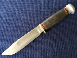 Vintage Marbles Gladstone Michigan Usa Fixed Blade Hunting Knife G - Vg Nr