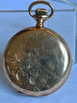 1890’s Waltham 10k Gold Hunter Case Pocket Watch,  Size 6s,  J 15,