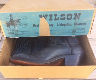 Vintage Handmade Wilson Boots Livingston Montana 6