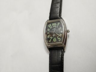 Alfred Hammel rare vintage watch men ' s automatic leather steel 25 jewel vintage 4