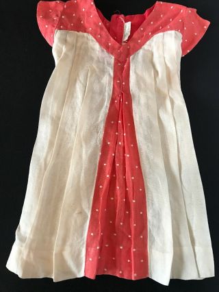 Vintage Shirley Temple Dress With Tag For Large Bisque Doll Or A Child