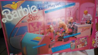 Rare Vintage 1989 Barbie Flight Time Playset