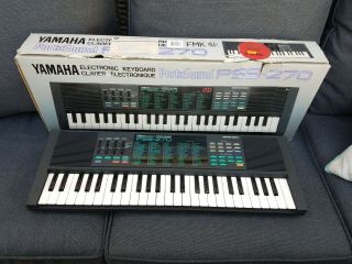 Vtg Yamaha Portasound Pss - 270 Voice Bank Electronic Keyboard Synthesizer 1987