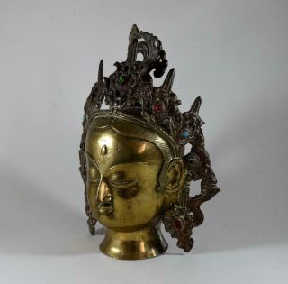 Antique 19th Century Nepalese Chinese Gilt Bronze Buddha Lord Siddhartha Gautama