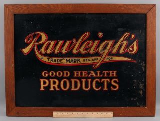 Antique 1920s William Rawleighs Good Health Products Illinois Advertising Sign