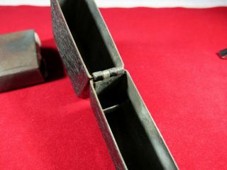 Vintage 1942 - Zippo Lighter WWII Black Crackle finish - Case & Insert both steel 4
