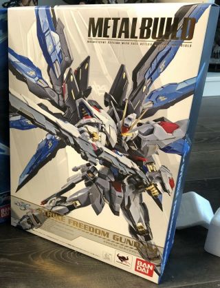 Bandai Metal Build Strike Freedom Gundam Rare Usa Seller