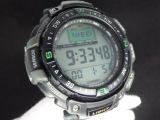 Casio Vintage Digital Watch 2272 Prg - 40sj Triple Sensor Pro Trek Baro Compass