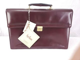 With Tags.  Hartmann Vintage Belting Leather Briefcase Luggageorigbox