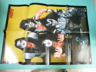 KISS LP Love Gun 1st Press w/Rare Fold Poster,  Paper Gun Japan VIP - 6435 OBI 3