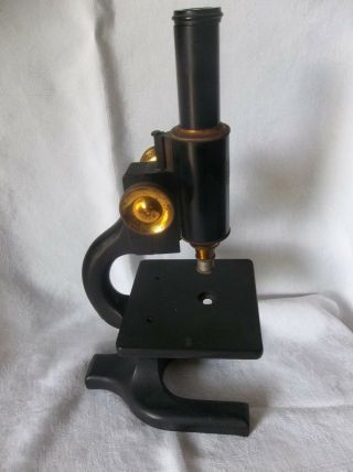 Vintage Antique Spencer Buffalo Microscope W/ Wood Box & Illuminating Box 121284 5
