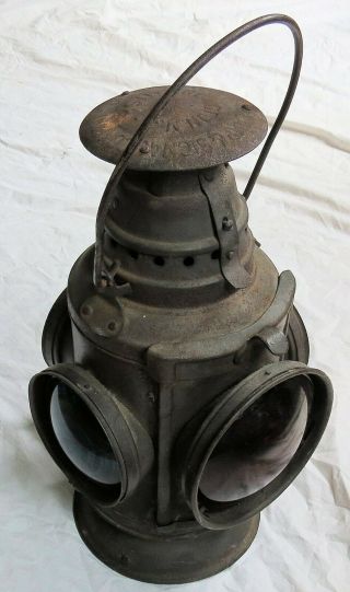 B.  &l.  E.  R.  R.  Bessemer & Lake Erie Railroad Signal Lantern Old Vtg Antique