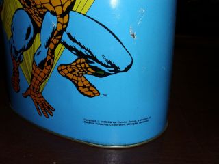 Vintage Spider - Man Cheinco Metal Trash Can Marvel Avengers Rare Marvelmania 1979 3