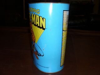 Vintage Spider - Man Cheinco Metal Trash Can Marvel Avengers Rare Marvelmania 1979 4