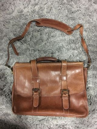 Gorgeous Large Korchmar Leather Briefcase Bag Satchel Brief Case Vintage Classic