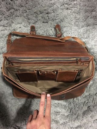 Gorgeous Large Korchmar Leather Briefcase Bag Satchel Brief Case Vintage Classic 4