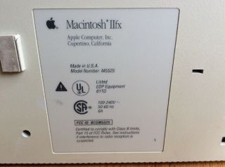 Vintage Apple MAC Macintosh II IIfx M5525 8MB Dual Floppy Drive NO HD 5