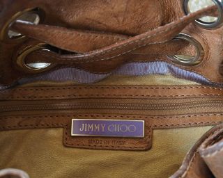 Vintage Jimmy Choo Rikki Ramona Brown Leather Large Tote Bag Handbag 7