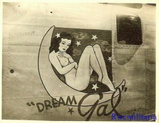 Org.  Nose Art Photo: B - 24 Bomber " Dream Gal "