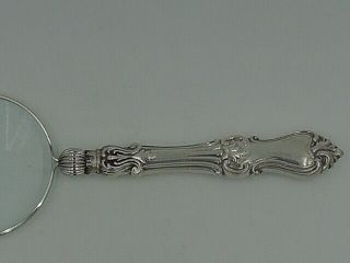 Antique English Sterling Silver Ornate Handle Magnifying Glass Sheffield 1910 2