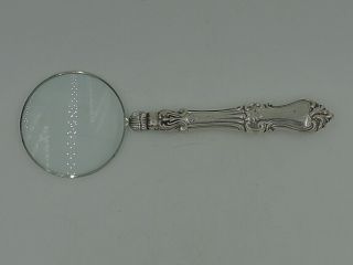 Antique English Sterling Silver Ornate Handle Magnifying Glass Sheffield 1910 3