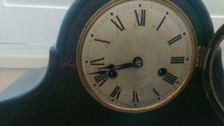 Vintage German Mantle Chime Clock - GUSTAV BECKER P14 Movement - wooden case 2